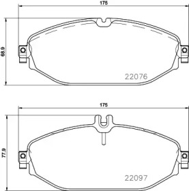 HELLA PAGID 8db355021921 -  Комплект тормозных колодок, дисковый тормоз